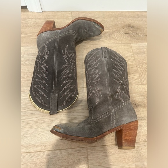 Acme Dingo Circle A Women’s Western Boots Made In USA gray 49269 7444 size 7.5 M - Picture 4 of 10